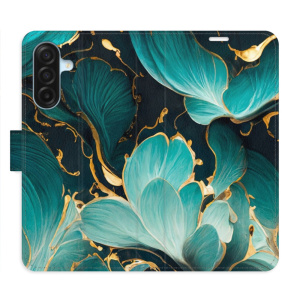 Flip pouzdro iSaprio - Samsung Galaxy A17 / A17 5G - Blue Flowers 02 s kapsičkami na karty