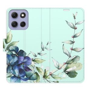 Flip pouzdro iSaprio - Motorola Moto G86 5G - Blue Flowers s kapsičkami na karty