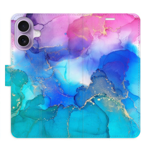 Flip pouzdro iSaprio - Apple iPhone 17 - BluePink Paint s kapsičkami na karty