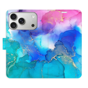 Flip pouzdro iSaprio - Apple iPhone 17 Pro - BluePink Paint s kapsičkami na karty
