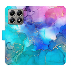Flip pouzdro iSaprio - Xiaomi 14T Pro - BluePink Paint s kapsičkami na karty