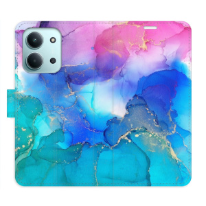 Flip pouzdro iSaprio - Xiaomi Redmi 15C - BluePink Paint s kapsičkami na karty