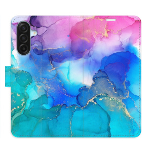 Flip pouzdro iSaprio - Samsung Galaxy A17 / A17 5G - BluePink Paint s kapsičkami na karty