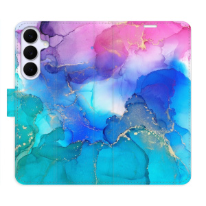 Flip pouzdro iSaprio - Samsung Galaxy S25 FE - BluePink Paint s kapsičkami na karty