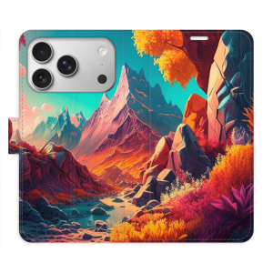Flip pouzdro iSaprio - Apple iPhone 17 Pro - Colorful Mountains s kapsičkami na karty