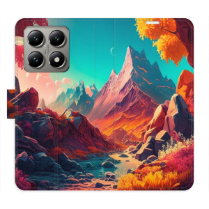 Flip pouzdro iSaprio - Xiaomi 14T Pro - Colorful Mountains s kapsičkami na karty