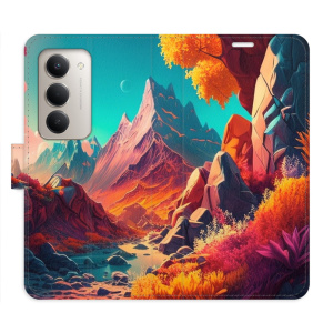 Flip pouzdro iSaprio - Xiaomi Redmi 15 - Colorful Mountains s kapsičkami na karty