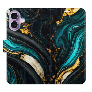 Flip pouzdro iSaprio - Apple iPhone 17 - Dark Paint s kapsičkami na karty