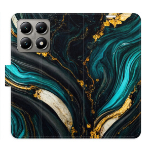 Flip pouzdro iSaprio - Xiaomi 14T - Dark Paint s kapsičkami na karty