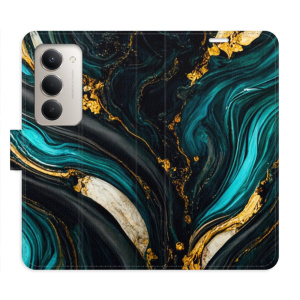 Flip pouzdro iSaprio - Xiaomi Redmi 15 - Dark Paint s kapsičkami na karty