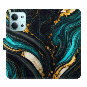 Flip pouzdro iSaprio - Xiaomi Redmi 15C - Dark Paint s kapsičkami na karty
