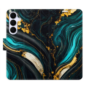 Flip pouzdro iSaprio - Samsung Galaxy S25 FE - Dark Paint s kapsičkami na karty