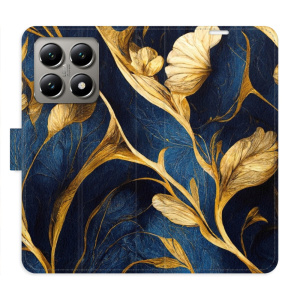 Flip pouzdro iSaprio - Xiaomi 14T - GoldBlue s kapsičkami na karty