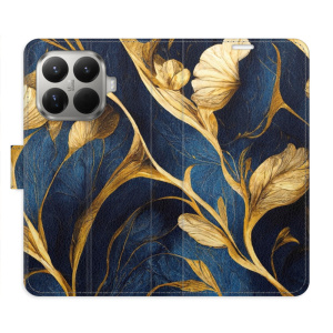 Flip pouzdro iSaprio - Xiaomi 15T Pro - GoldBlue s kapsičkami na karty