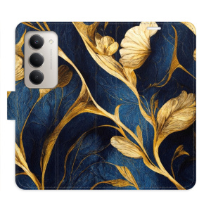 Flip pouzdro iSaprio - Xiaomi Redmi 15 - GoldBlue s kapsičkami na karty