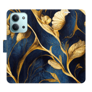 Flip pouzdro iSaprio - Xiaomi Redmi 15C - GoldBlue s kapsičkami na karty