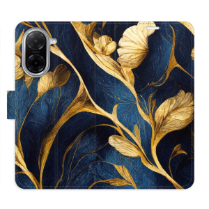Flip pouzdro iSaprio - Xiaomi Redmi A5 - GoldBlue s kapsičkami na karty