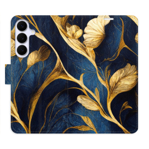 Flip pouzdro iSaprio - Samsung Galaxy S25 FE - GoldBlue s kapsičkami na karty