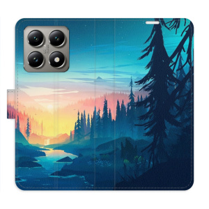 Flip pouzdro iSaprio - Xiaomi 14T - Magical Landscape s kapsičkami na karty