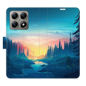 Flip pouzdro iSaprio - Xiaomi 14T Pro - Magical Landscape s kapsičkami na karty
