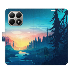 Flip pouzdro iSaprio - Xiaomi 15T - Magical Landscape s kapsičkami na karty