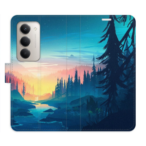 Flip pouzdro iSaprio - Xiaomi Redmi 15 - Magical Landscape s kapsičkami na karty