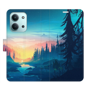 Flip pouzdro iSaprio - Xiaomi Redmi 15C - Magical Landscape s kapsičkami na karty