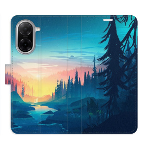 Flip pouzdro iSaprio - Xiaomi Redmi A5 - Magical Landscape s kapsičkami na karty