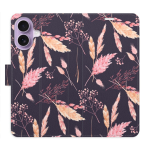 Flip pouzdro iSaprio - Apple iPhone 17 - Ornamental Flowers 02 s kapsičkami na karty