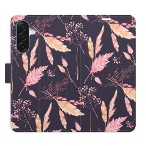 Flip pouzdro iSaprio - Samsung Galaxy A17 / A17 5G - Ornamental Flowers 02 s kapsičkami na karty