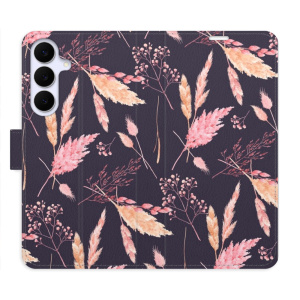 Flip pouzdro iSaprio - Samsung Galaxy S25 FE - Ornamental Flowers 02 s kapsičkami na karty