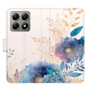 Flip pouzdro iSaprio - Xiaomi 14T - Ornamental Flowers 03 s kapsičkami na karty