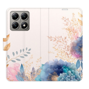 Flip pouzdro iSaprio - Xiaomi 14T Pro - Ornamental Flowers 03 s kapsičkami na karty