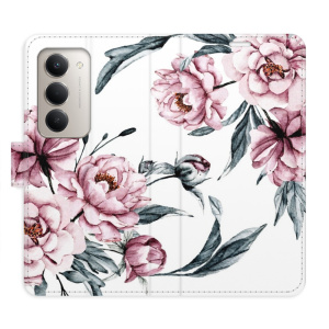 Flip pouzdro iSaprio - Xiaomi Redmi 15 - Pink Flowers s kapsičkami na karty