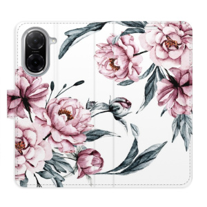 Flip pouzdro iSaprio - Xiaomi Redmi A5 - Pink Flowers s kapsičkami na karty