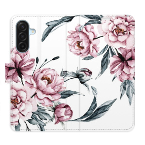 Flip pouzdro iSaprio - Samsung Galaxy A17 / A17 5G - Pink Flowers s kapsičkami na karty