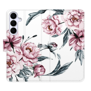 Flip pouzdro iSaprio - Samsung Galaxy S25 FE - Pink Flowers s kapsičkami na karty
