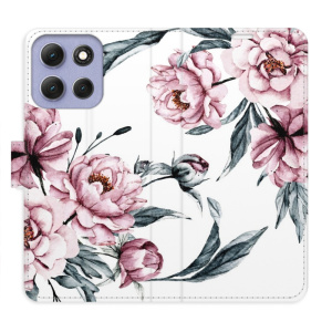 Flip pouzdro iSaprio - Motorola Moto G86 5G - Pink Flowers s kapsičkami na karty