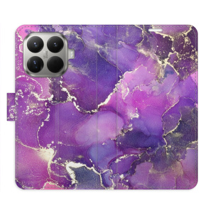 Flip pouzdro iSaprio - Xiaomi 15T Pro - Purple Marble s kapsičkami na karty
