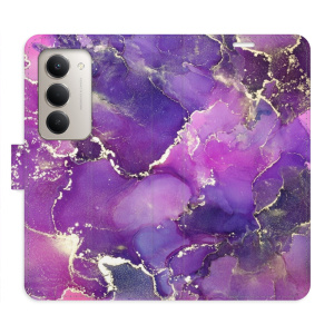 Flip pouzdro iSaprio - Xiaomi Redmi 15 - Purple Marble s kapsičkami na karty