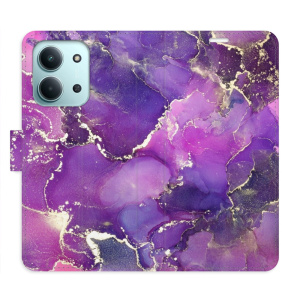 Flip pouzdro iSaprio - Xiaomi Redmi 15C - Purple Marble s kapsičkami na karty