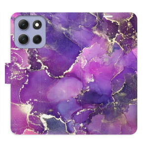 Flip pouzdro iSaprio - Motorola Moto G86 5G - Purple Marble s kapsičkami na karty