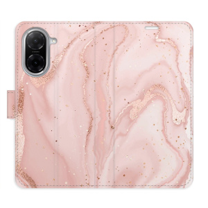 Flip pouzdro iSaprio - Xiaomi Redmi A5 - RoseGold Marble s kapsičkami na karty