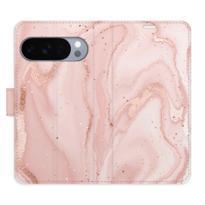 Flip pouzdro iSaprio - Google Pixel 10 / 10 Pro - RoseGold Marble s kapsičkami na karty
