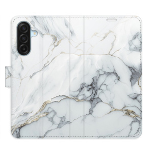 Flip pouzdro iSaprio - Samsung Galaxy A17 / A17 5G - SilverMarble 15 s kapsičkami na karty