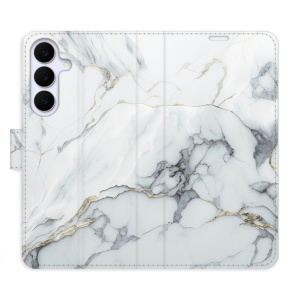 Flip pouzdro iSaprio - Samsung Galaxy S25 FE - SilverMarble 15 s kapsičkami na karty