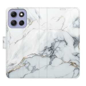 Flip pouzdro iSaprio - Motorola Moto G86 5G - SilverMarble 15 s kapsičkami na karty