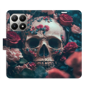 Flip pouzdro iSaprio - Xiaomi 15T - Skull in Roses 02 s kapsičkami na karty