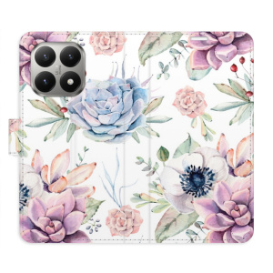 Flip pouzdro iSaprio - Xiaomi 15T - Succulents Pattern s kapsičkami na karty