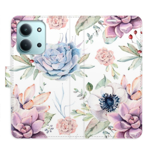Flip pouzdro iSaprio - Xiaomi Redmi 15C - Succulents Pattern s kapsičkami na karty
